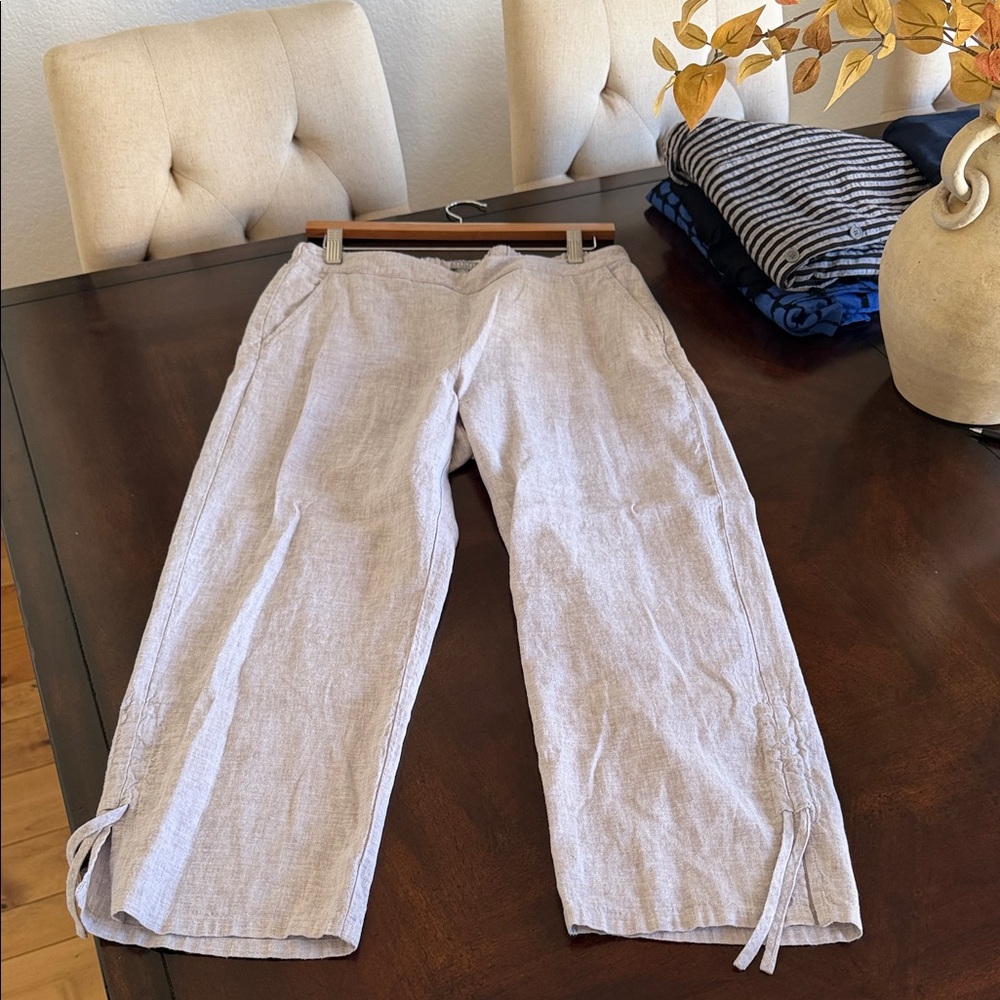 Habitat clothes to live in small light gray linen pants - Picture 7 of 12
